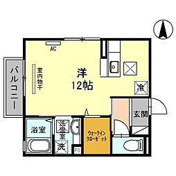 D-room西小二里 ワンルームの間取図画像
