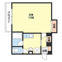 シーサイド弥生 1Kの間取図画像