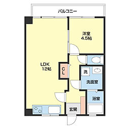 ニュー塩屋ハイツ 1LDKの間取図画像
