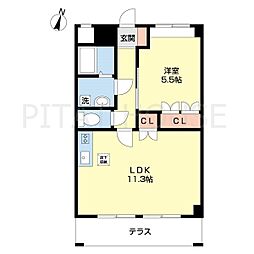 リラハウス 1LDKの間取図画像