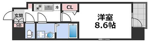 スプランディッド京橋EAST ｜大阪府大阪市城東区鴫野東2丁目(賃貸マンション1K・4階・28.46㎡)の写真 その2