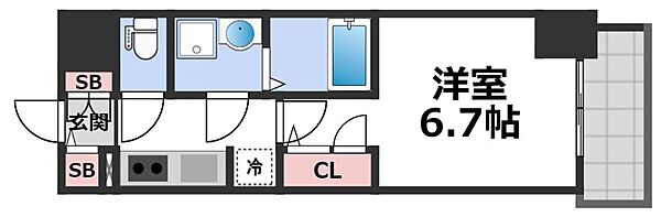 ファーストフィオーレ大阪城イースト ｜大阪府大阪市東成区中本5丁目(賃貸マンション1K・11階・23.67㎡)の写真 その2