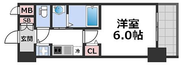 LiveCasa本町 ｜大阪府大阪市中央区南久宝寺町2丁目(賃貸マンション1K・13階・22.12㎡)の写真 その2