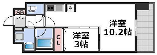 セイワパレス天王寺真田山 ｜大阪府大阪市天王寺区玉造本町(賃貸マンション1LDK・8階・34.03㎡)の写真 その2