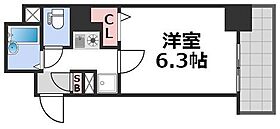 クレール上本町  ｜ 大阪府大阪市中央区上本町西1丁目1-9（賃貸マンション1K・6階・21.27㎡） その2