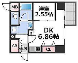 シーズンフラッツ新町  ｜ 大阪府大阪市西区新町3丁目（賃貸マンション1DK・6階・26.69㎡） その2