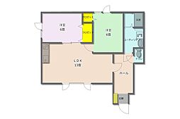 プレシャス 2LDKの間取図画像