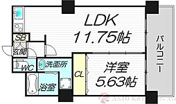 ノルデンタワー新大阪プレミアム 15階1LDKの間取り