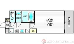 大阪WESTレジデンス2 1Kの間取図画像