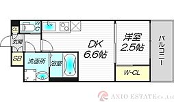 セレニテ三国プリエ 1DKの間取図画像