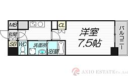 エステムヒルズ新大阪 1Kの間取図画像