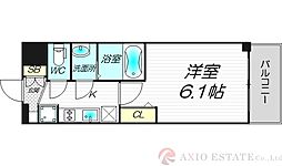 プレサンス東三国駅前グランクラス 1Kの間取図画像