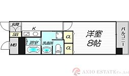 アスリート新大阪2番館 1Kの間取図画像