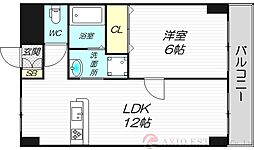 トレンドヤマモ 1LDKの間取図画像