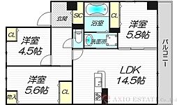 エレガンス箕面船場 2階