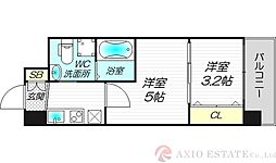 セレニテ江坂ルフレ 2Kの間取図画像