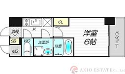 エスリード新大阪ザ・プレミアEAST 1Kの間取図画像