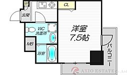 エレーヌ十三 1Kの間取図画像