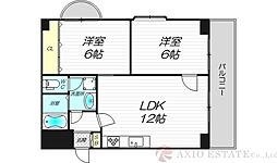 ビラ小松 1LDKの間取図画像