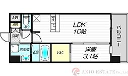 大阪市淀川区西宮原2丁目マンション 1LDKの間取図画像