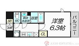 プレサンス新大阪ザ・シティ 1Kの間取図画像