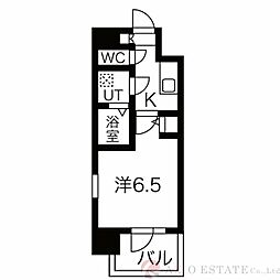 エスリード新北野グランリンク 1Kの間取図画像