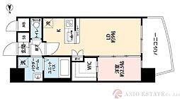 プレサンス江坂ベルフィーヌ 1LDKの間取図画像
