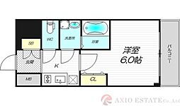 エスリードレジデンス新大阪PRIME 1Kの間取図画像