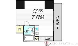 ユニーブル新大阪 ワンルームの間取図画像