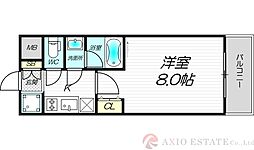 スプランディッド十三本町 1Kの間取図画像