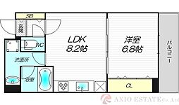 ミドヱスト・ツダ 1LDKの間取図画像
