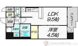 スプランディッド新大阪5 1LDKの間取図画像