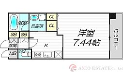 レジディア新大阪2 1Kの間取図画像