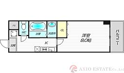 ウエストコート新大阪 1Kの間取図画像