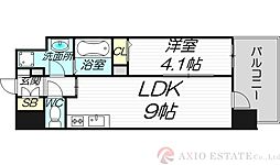 ADVANCE新大阪WESTGATE2 1LDKの間取図画像