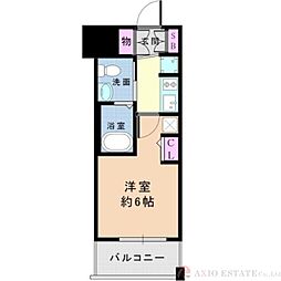 エステムコート新大阪11リンクス 1Kの間取図画像