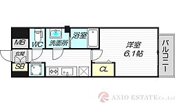 メインステージ新大阪 1Kの間取図画像