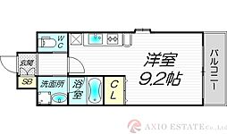 エクセレント上新17 ワンルームの間取図画像