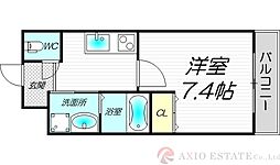 パーラム淡路 1Kの間取図画像