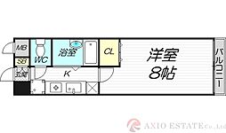 新大阪エクセルハイツ 1Kの間取図画像