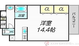 GRACE元今里 ワンルームの間取図画像