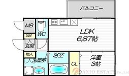 ルビアス柴島 2階/-