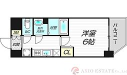 プレサンスブルーム東三国 1Kの間取図画像