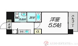 エスリード新大阪SOUTH 1Kの間取図画像