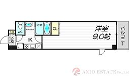 パークサイド瑞光 1Kの間取図画像
