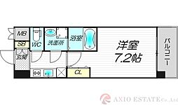 Sレジデンス新大阪ウエスト 1Kの間取図画像