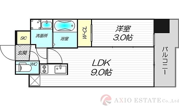 Attirant西三国 ｜大阪府大阪市淀川区西三国4丁目(賃貸マンション1LDK・7階・30.99㎡)の写真 その2