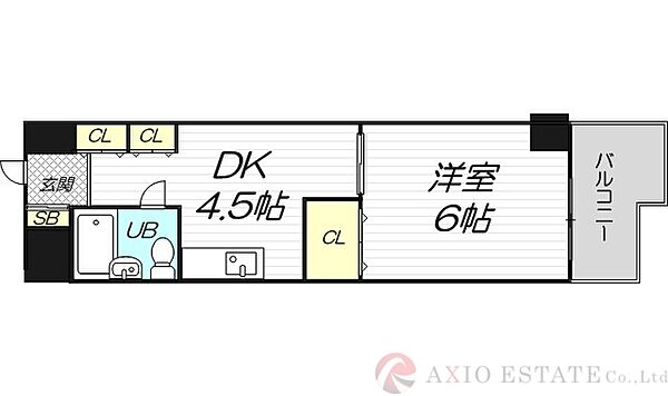 東三国グランドハイツ北 ｜大阪府大阪市淀川区東三国6丁目(賃貸マンション1DK・7階・25.11㎡)の写真 その2