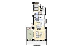 須磨パークヒルズC棟CYGNUS 2LDKの間取図画像