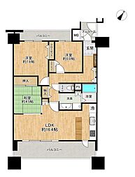 シティコーポ野跡 3LDKの間取図画像